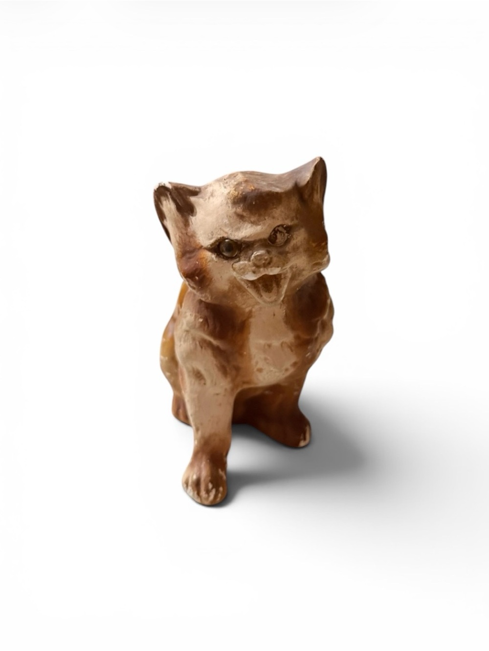 Vintage~Cat~Figurine ~Chalkware ~ 1920s ~ Carnival Prize ~ Statue